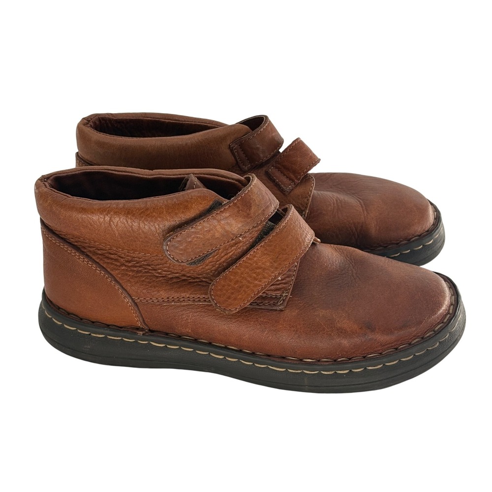 Lobo Solo Shoes Men Size 9 Brown‎ Leather Hook and Eye Comfort